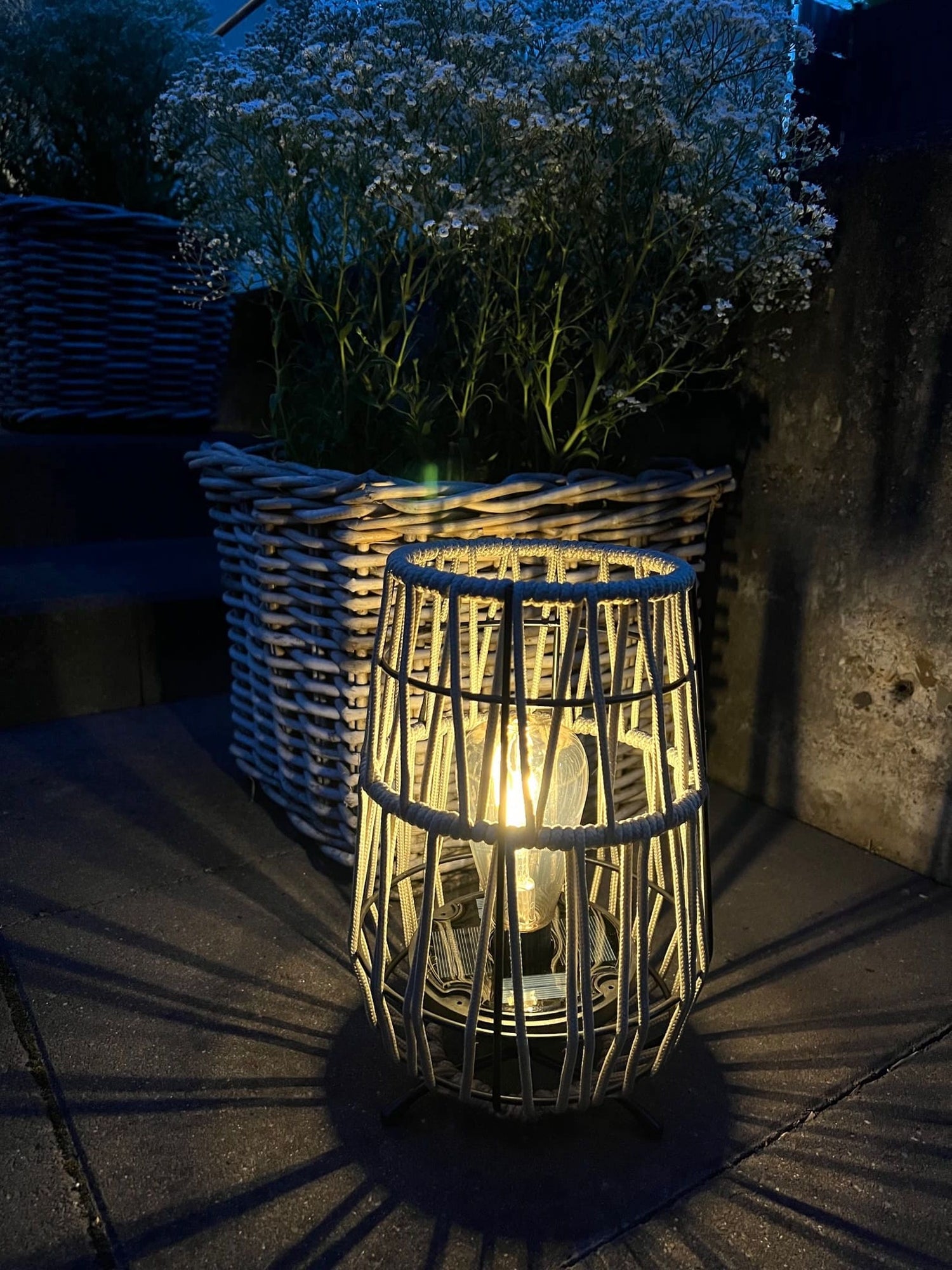 Hochwertige Solar Laterne in Seil Optik!