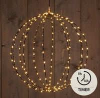 Super stylische 3D Leuchtkugel mit 216 LED's und Timer in schwarz.