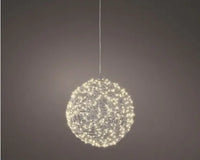 3D Kugel in silber 400 Lichter