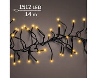 Cluster lights mit 1512 Lichtern in klassisch warm weiß 14m