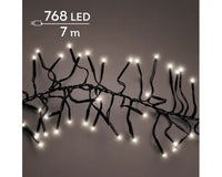 Cluster lights mit 768 Lichtern in warm weiß 7m