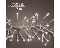Cluster lights mit 768 Lichtern in warm weiß 7m