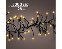 Cluster lights mit 3000 Lichtern in klassisch warm weiß 28m