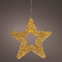 Stern gold mit 400 LED-Lichtern, mit Timer und Flash Effekt