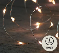 Micro Lichterdraht mit 100 Lichtern. ausgestattet mit einem Timer.
