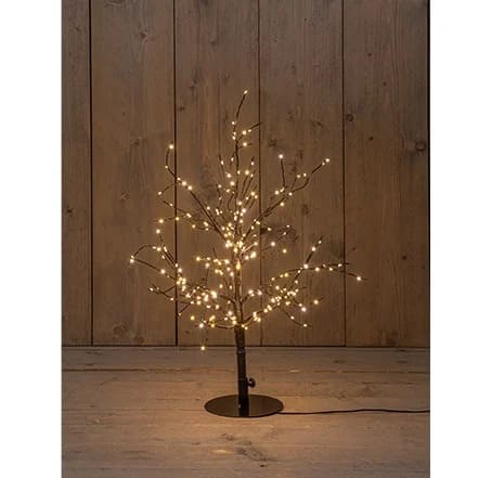Wunderschönes kleines Lichterbäumchen mit 240 LED Lichtern in schwarz.