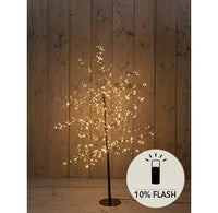 Lichterbaum in schwarz mit 600 Lichtern mit Flash