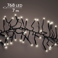 Cluster lights mit 768 Lichtern in warm weiß 7m
