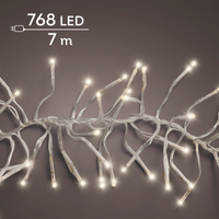 Cluster lights mit 768 Lichtern in warm weiß 7m