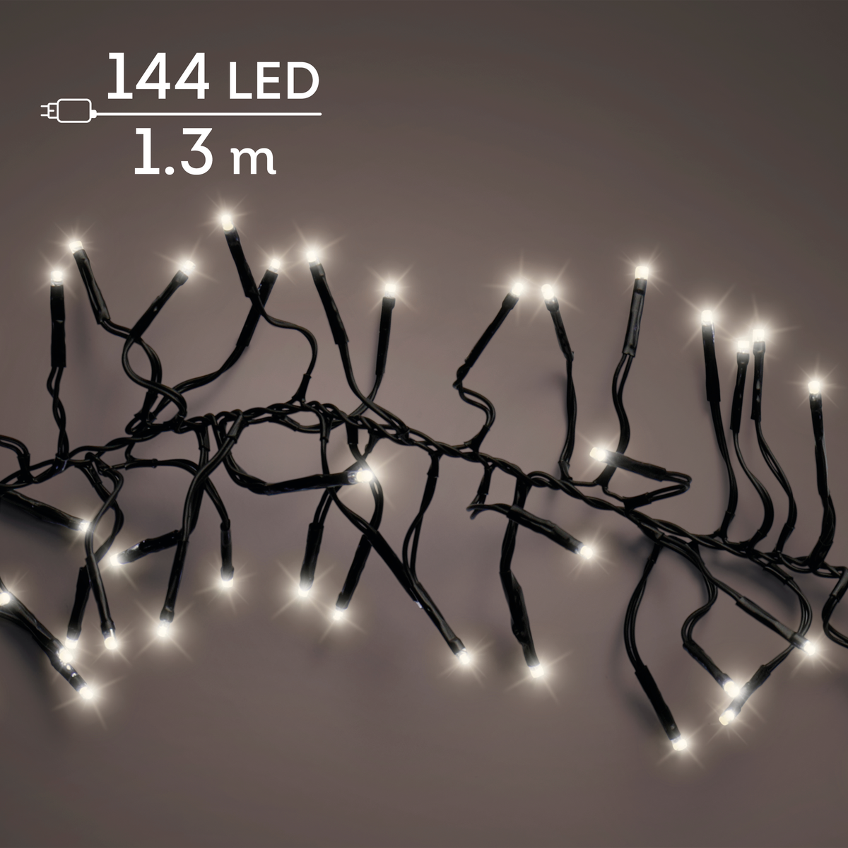 Cluster lights mit 144 Lichtern in warm weiß 
