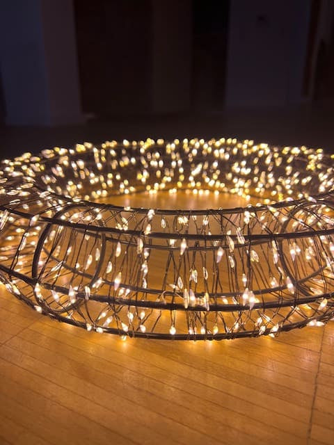 Lichterkranz mit 800 Lichtern in schwarz