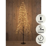Lichterbaum in schwarz mit 960 Lichtern mit Flash