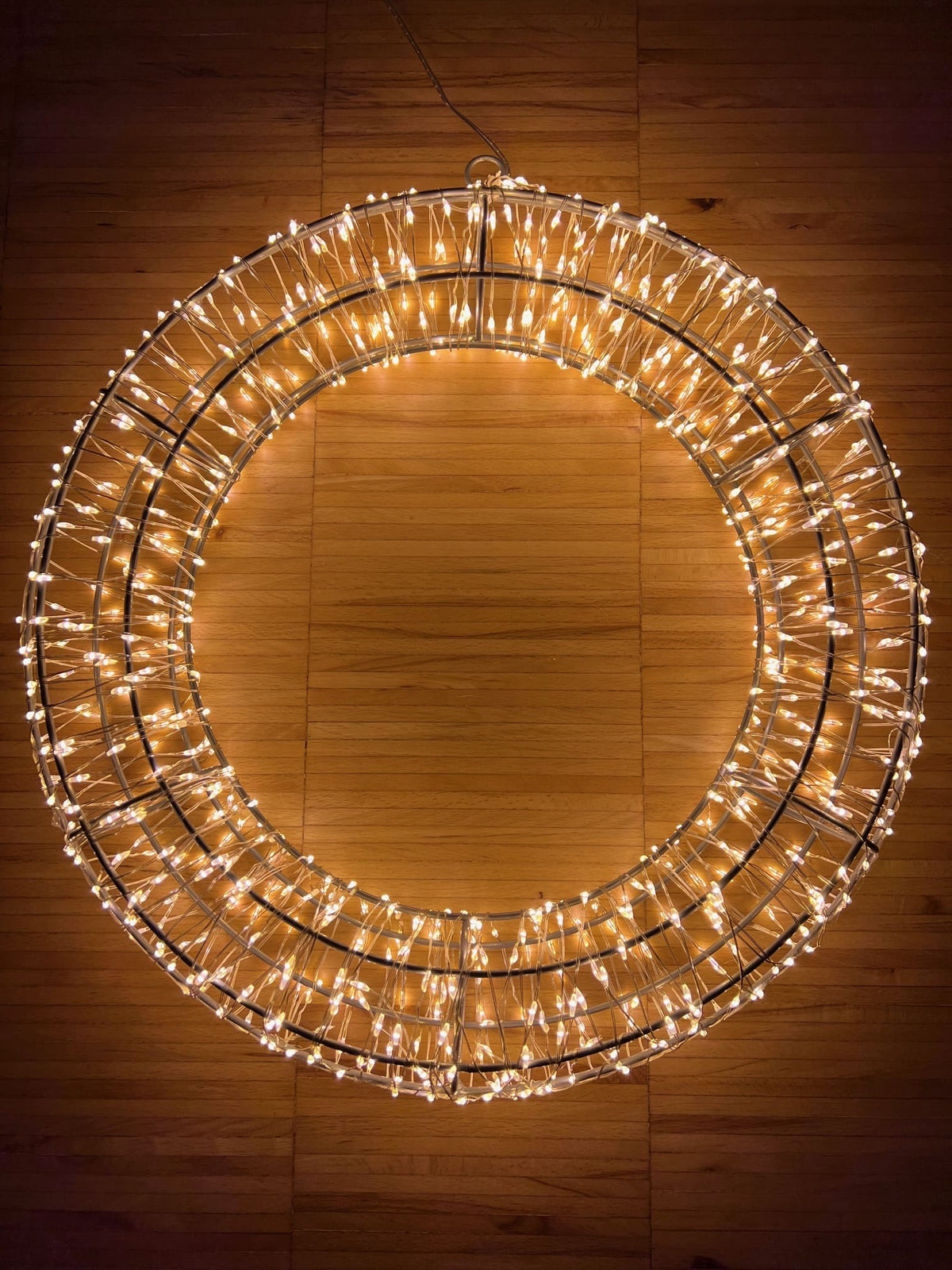 Lichterkranz mit 800 Lichtern in silber