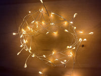 Mini Cluster in silber mit 60 Lichtern und Timer