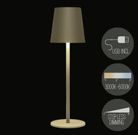 USB Tischleuchte oliv Mini