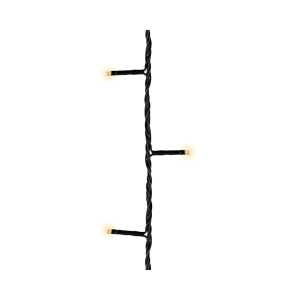 Lichterkette 40 LED schwarzes Kabel warm weiß leuchtend