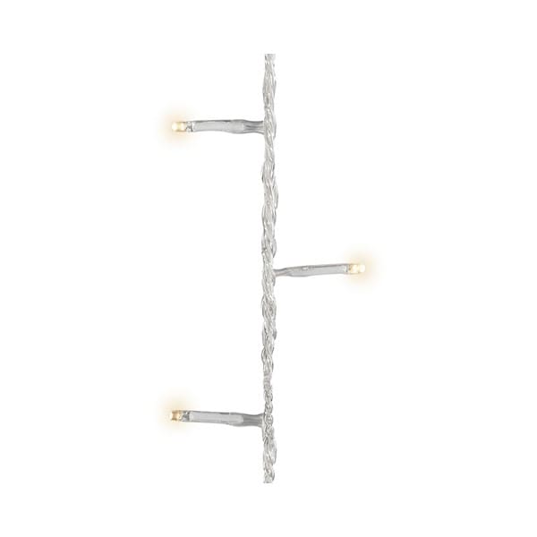 LED Basic, 80 Lichter, transparentes Kabel mit der Leuchtfarbe warm weiß